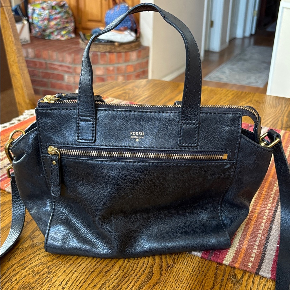 Fossil Tessa Satchel / black / tote